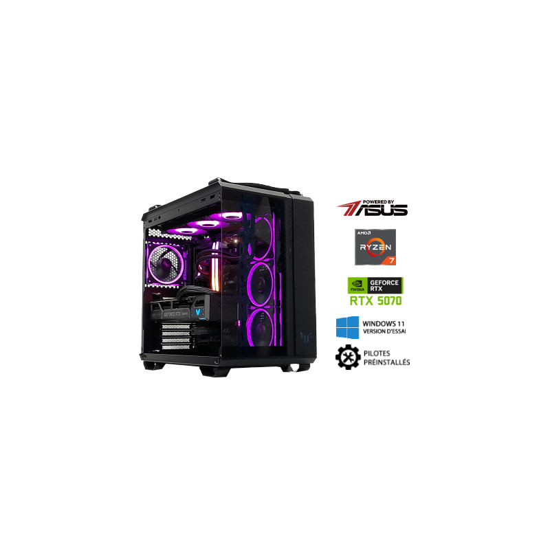 ares arena – ryzen 7 9800x3d – rtx5070 – 32 go ddr5 – ssd 2 to — apex 655 pwd by asus