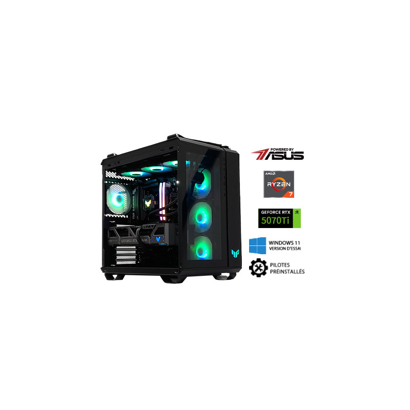 ares arena – ryzen 7 9800x3d – rtx5070ti – 32 go ddr5 – ssd 2 to — apex 655i pwd by asus