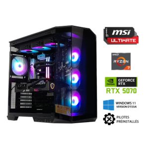 PC Gamer – Ryzen 7 9800X3D – RTX5070 – 32 Go DDR5 – SSD 1 To