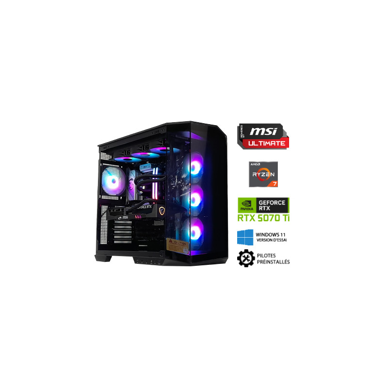 ares arena – ryzen 7 9800x3d – rtx5070ti – 32 go ddr5 – ssd 2 to — dino 655i pwd by msi
